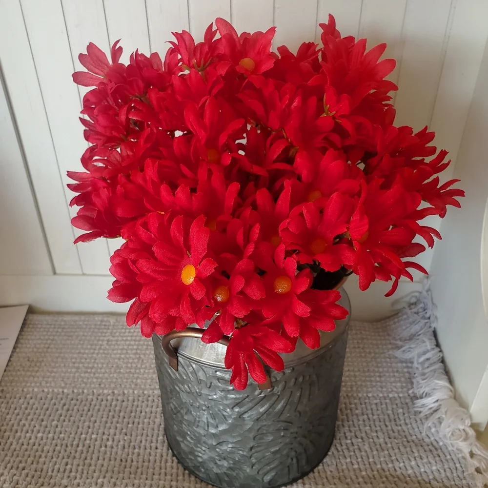 RED FAUX FLOWERS